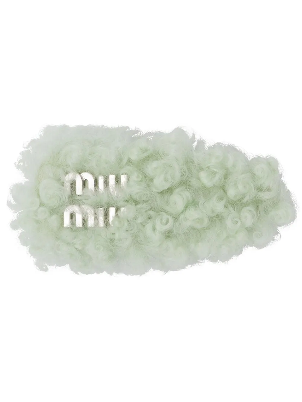 

Miu Miu shearling hair clip - Green