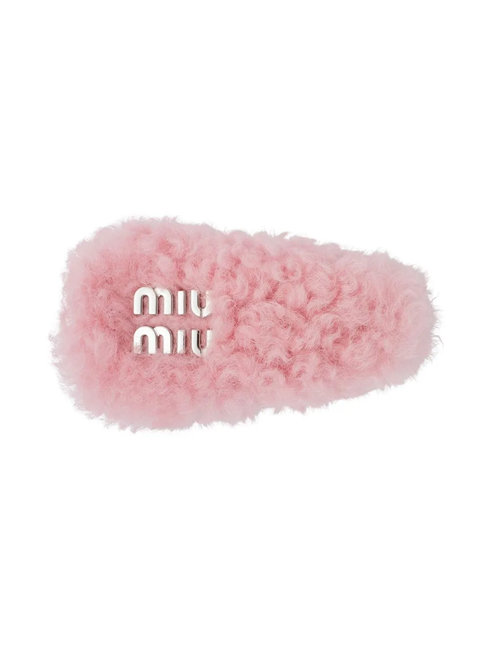 Miu Miu shearling hair clip - Pink