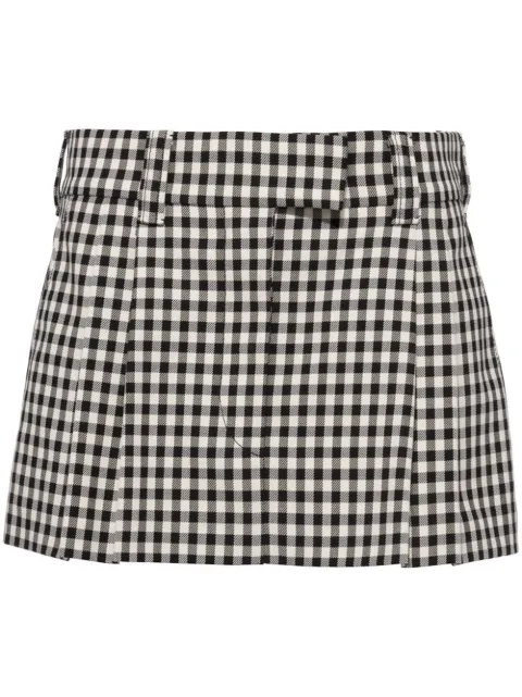Miu Miu gingham-check miniskirt