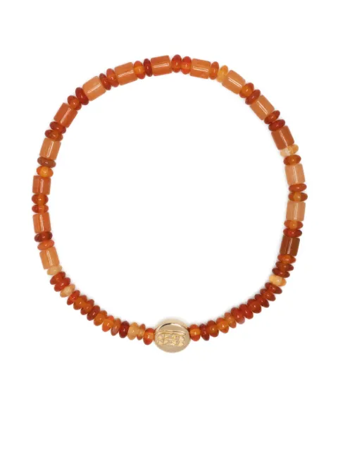 LUIS MORAIS 14kt yellow gold Horus Eyes beaded bracelet
