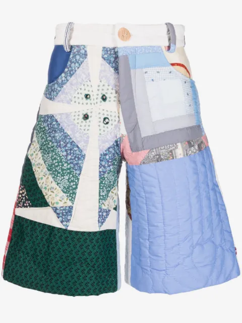 Bethany Williams Upcycled Quilted Blanket shorts