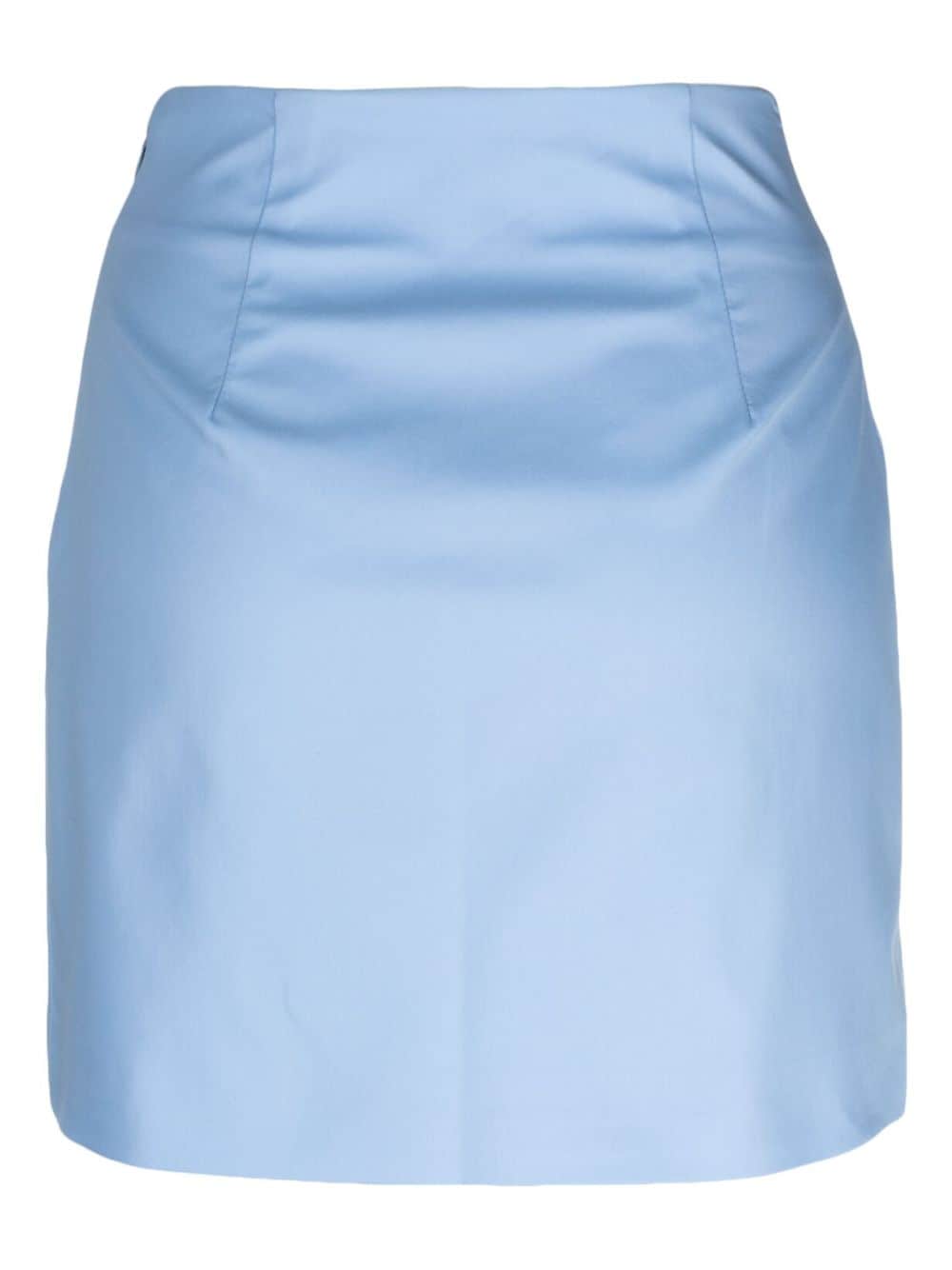 THE ANDAMANE Mini-rok met zijsplit - Blauw
