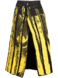 FEBEN Chariot Biker printed cotton skirt - Yellow