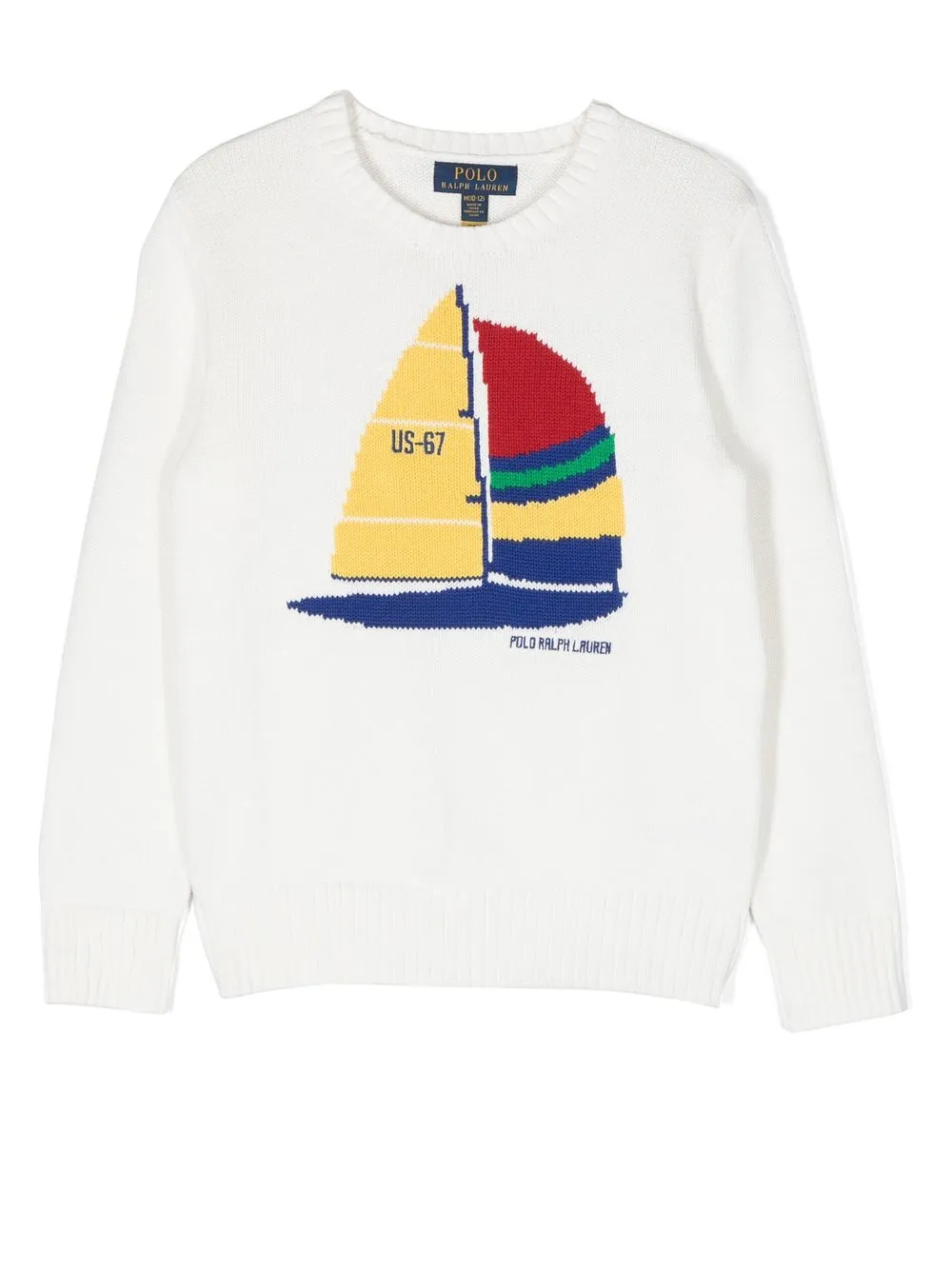 

Ralph Lauren Kids long-sleeved knitted jumper - White