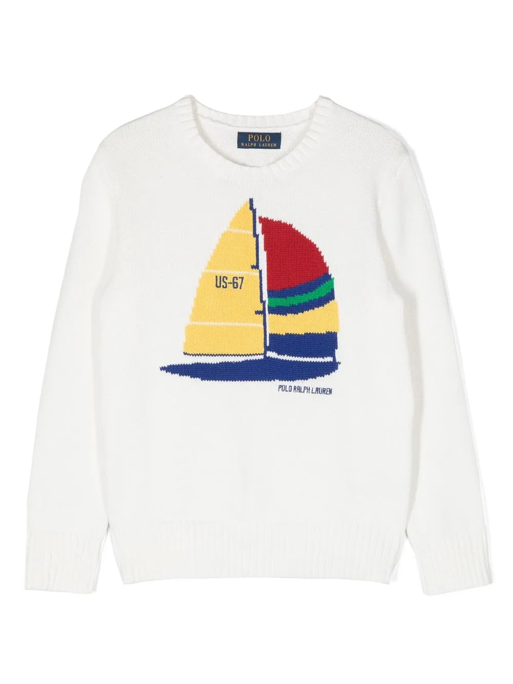 

Ralph Lauren Kids suéter tejido manga larga - Blanco