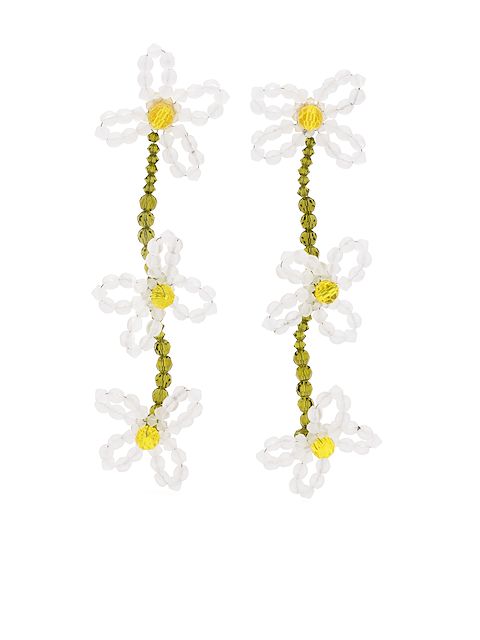 Simone Rocha floral-motif drop earrings