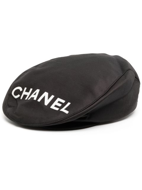 HOT SALE CHANEL 1990-2000s logo print casket hat Women