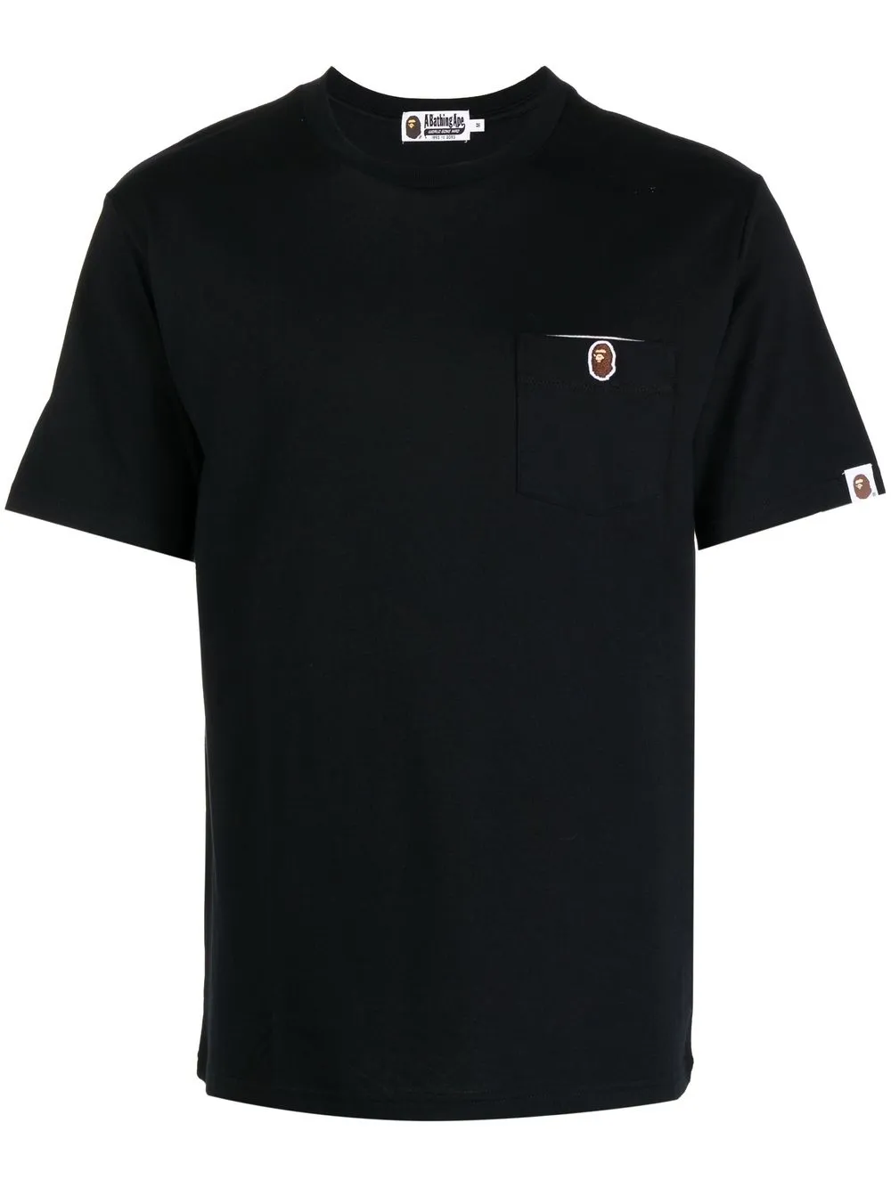 

A BATHING APE® playera con parche del logo - Negro