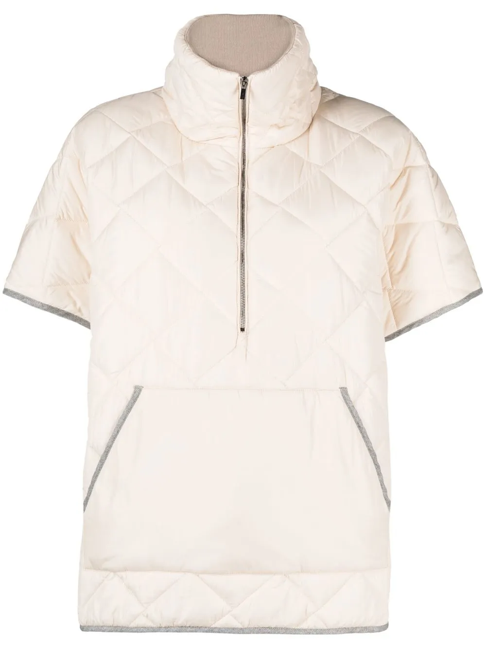 

Peserico diamond-quilted short-sleeved jacket - Neutrals