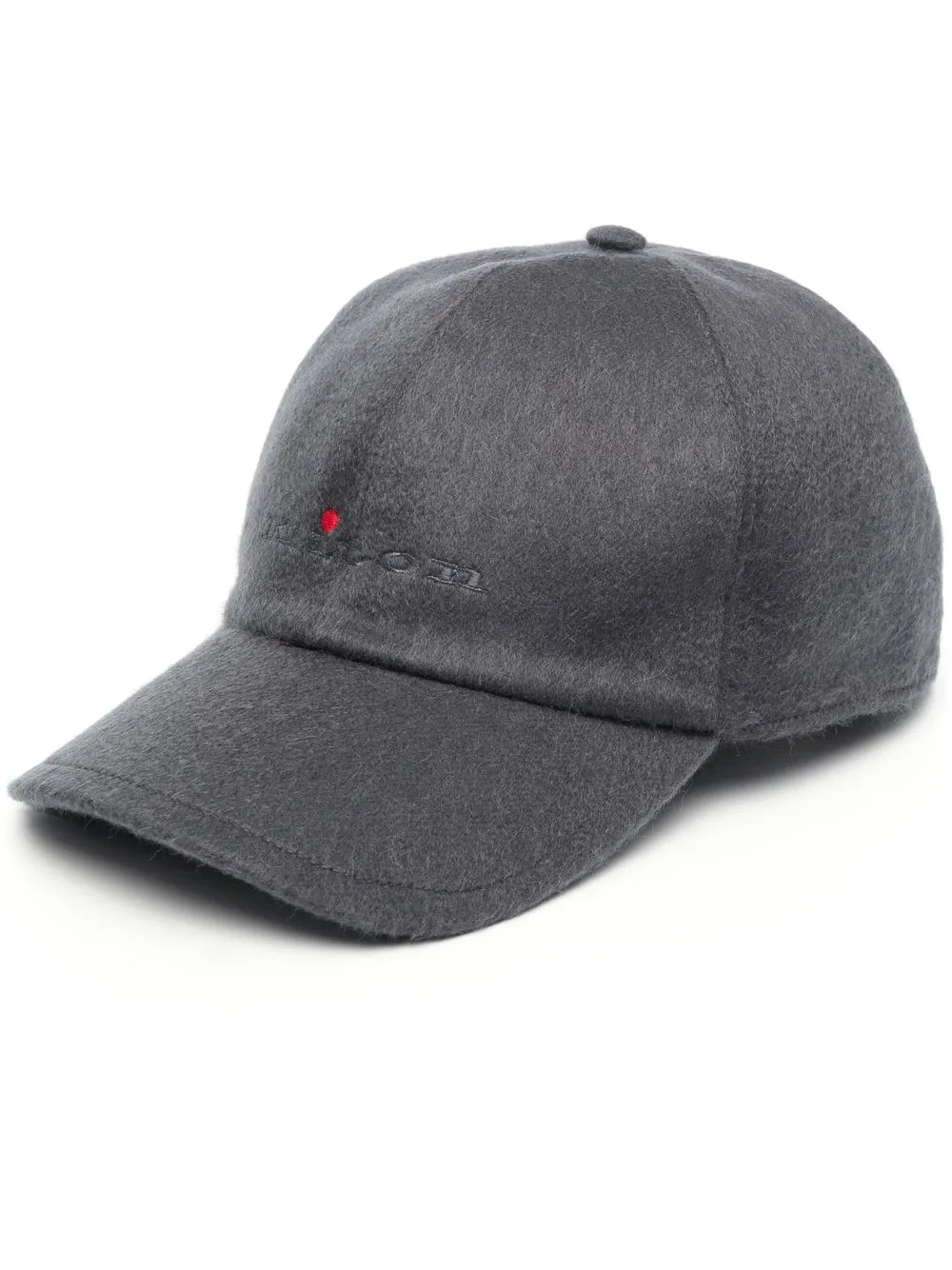 

Kiton embroidered-logo cashmere cap - Grey