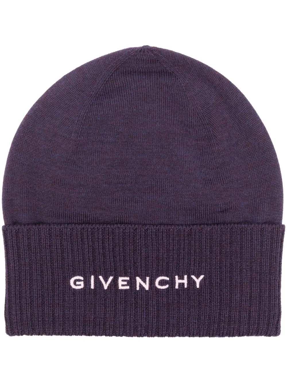 

Givenchy embroidered-logo woollen beanie - Purple
