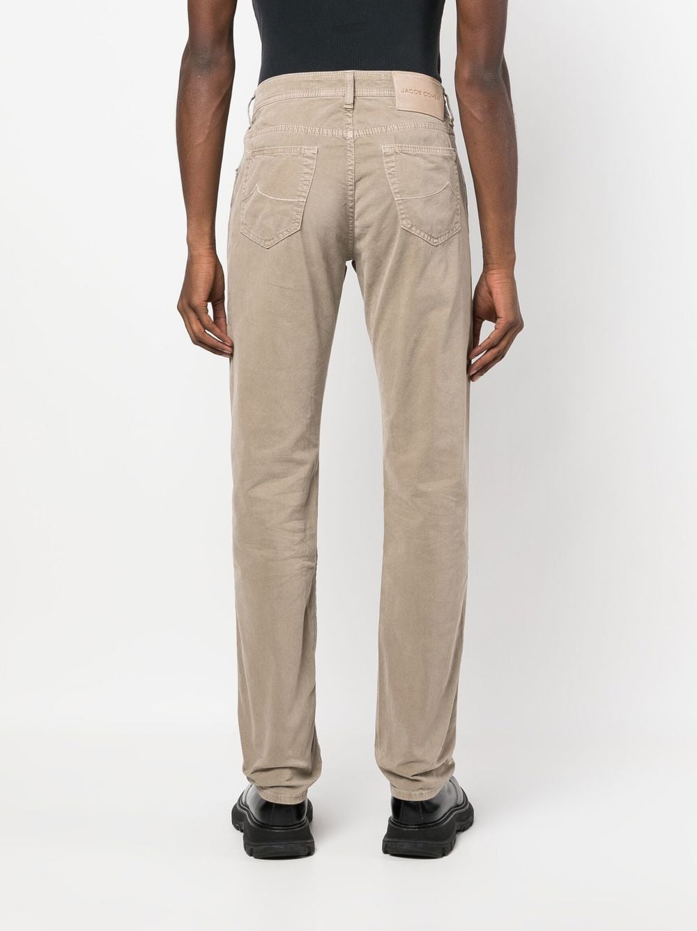 JACOB COHEN LOGO-PATCH STRAIGHT-LEG JEANS 