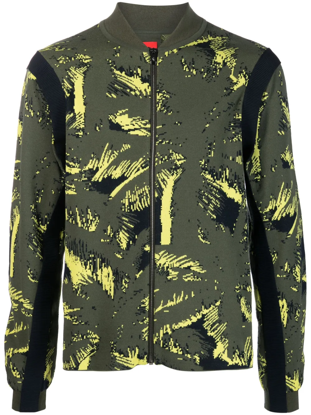 Ferrari graphic-print zip-up jumper - Green