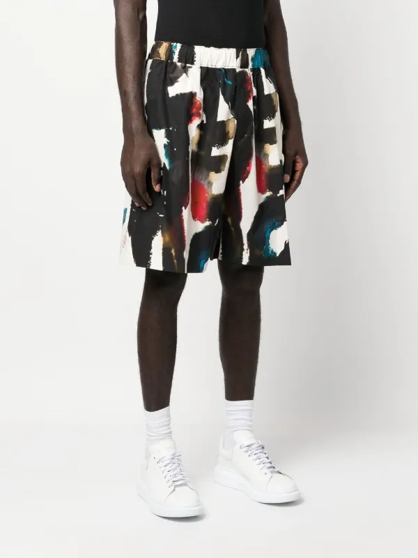 【送料&関税込】Alexander McQueen Logo All-over Printed Shou Alexander McQueen logo-print Drawstring Hoodie | Black