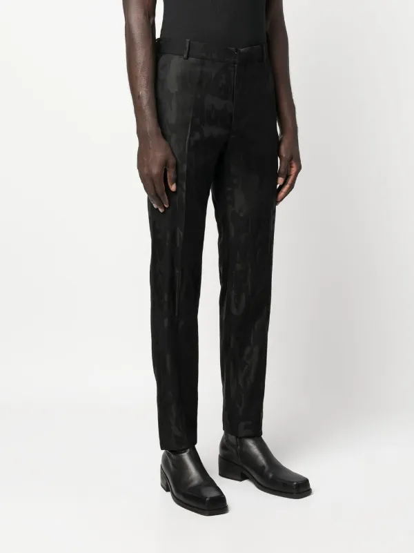 【関税&送料込】Alexander Mcqueen Brushstroke Graphic Pants Alexander McQueen Signature Letter Paint Effect Print Jeans