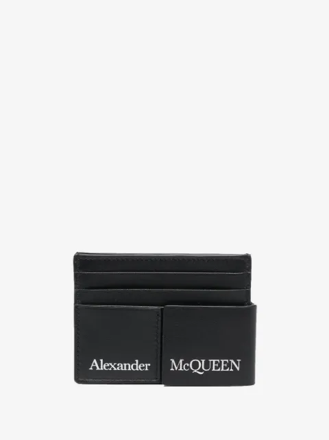 Alexander McQueen tarjetero con logo estampado