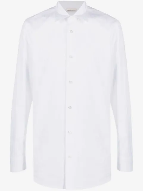 Alexander McQueen logo-print cotton shirt