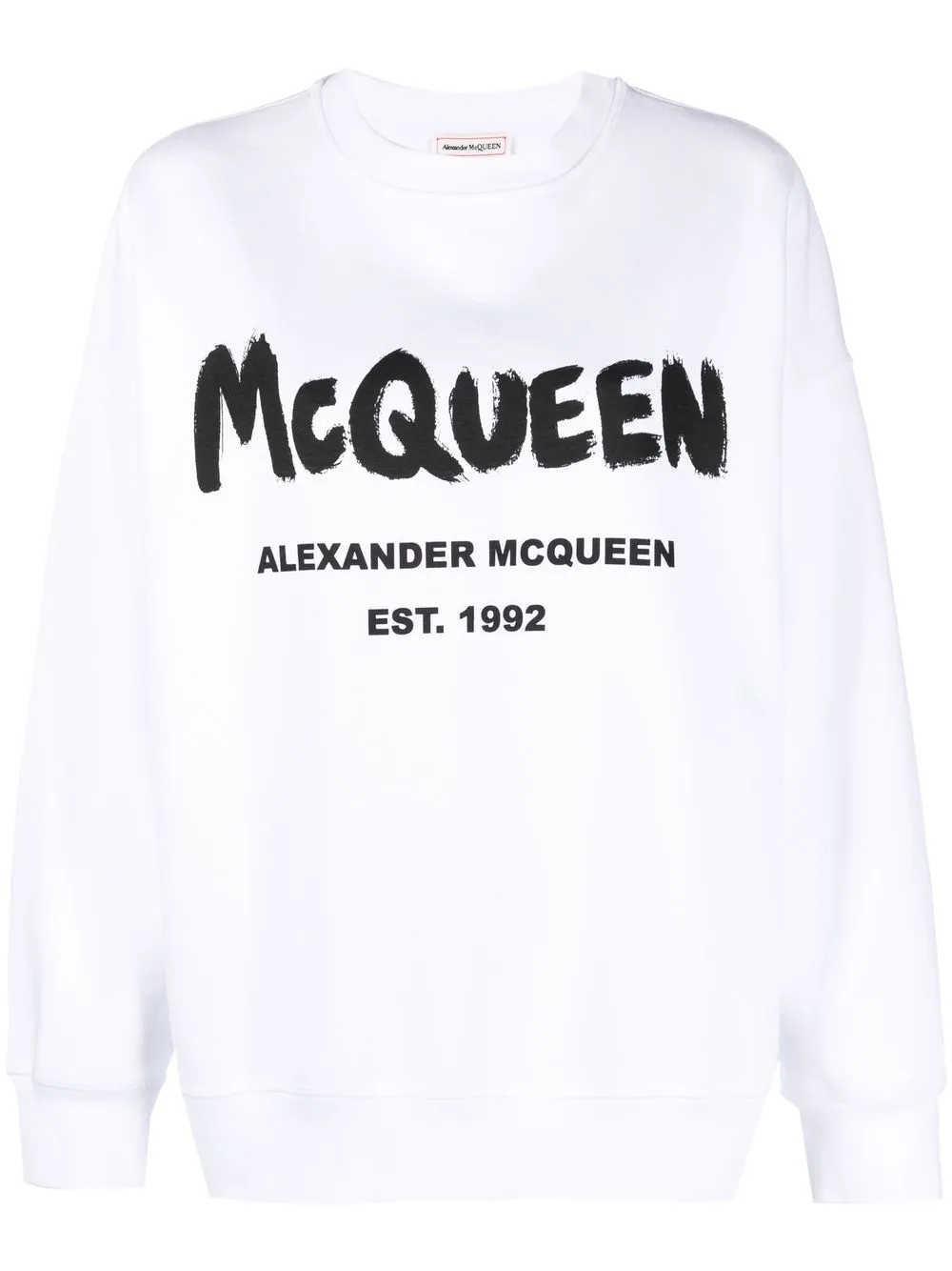 

Alexander McQueen logo-print cotton sweatshirt - White