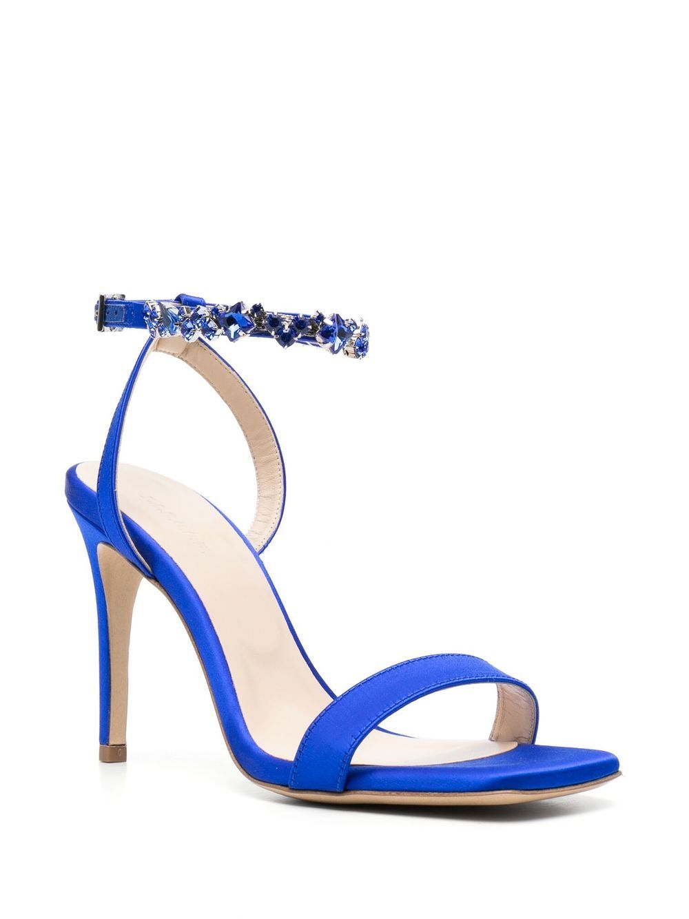 Shop P.a.r.o.s.h Vashoe Rhinestone-embellished Sandals In Blue