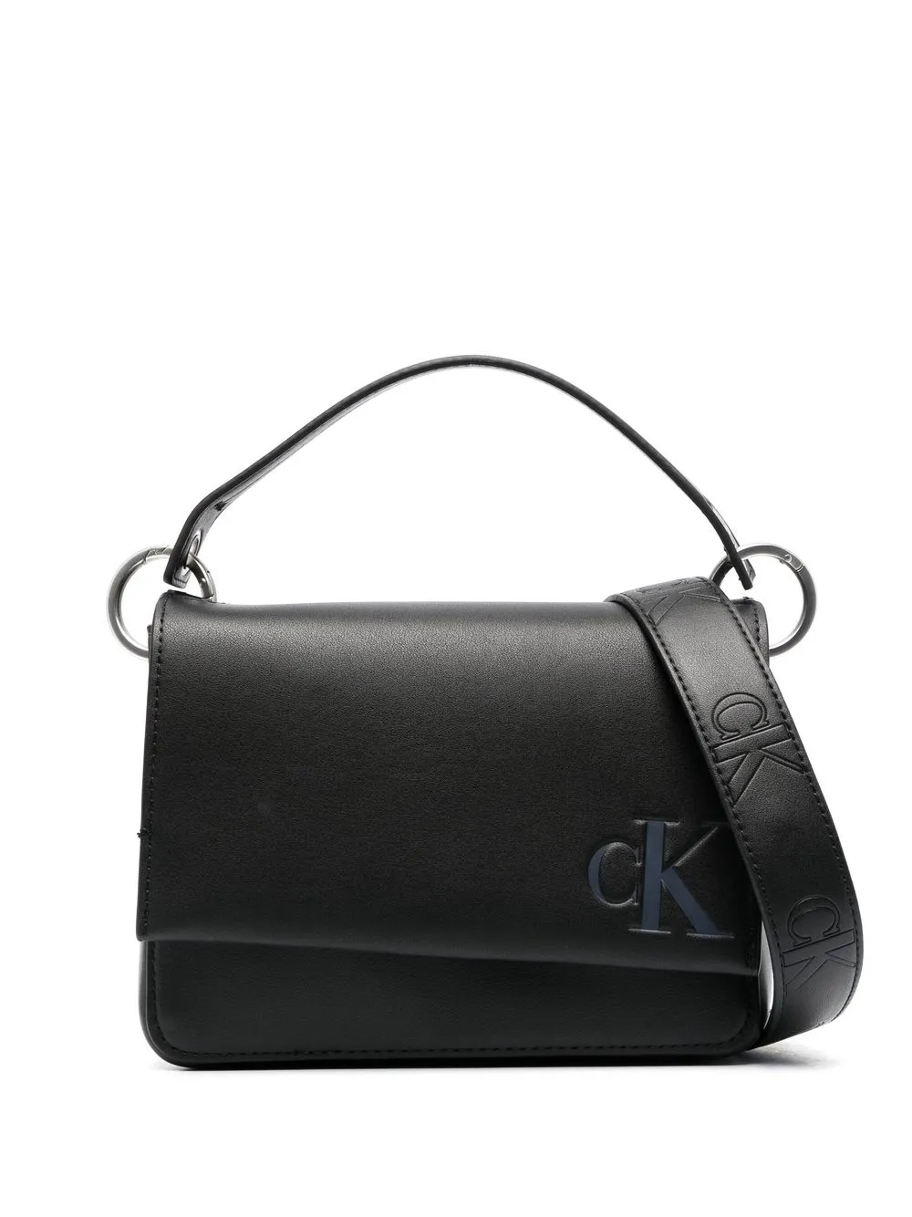 

Calvin Klein faux-leather debossed-logo bag - Black