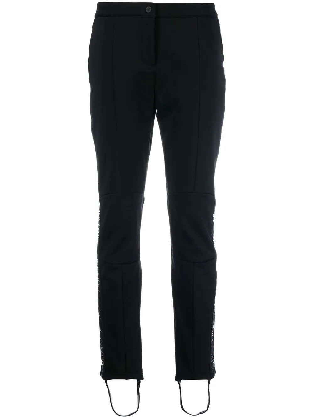 

Ea7 Emporio Armani logo-trim stirrup leggings - Black