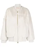 Blanca Vita faux-fur bomber jacket - White