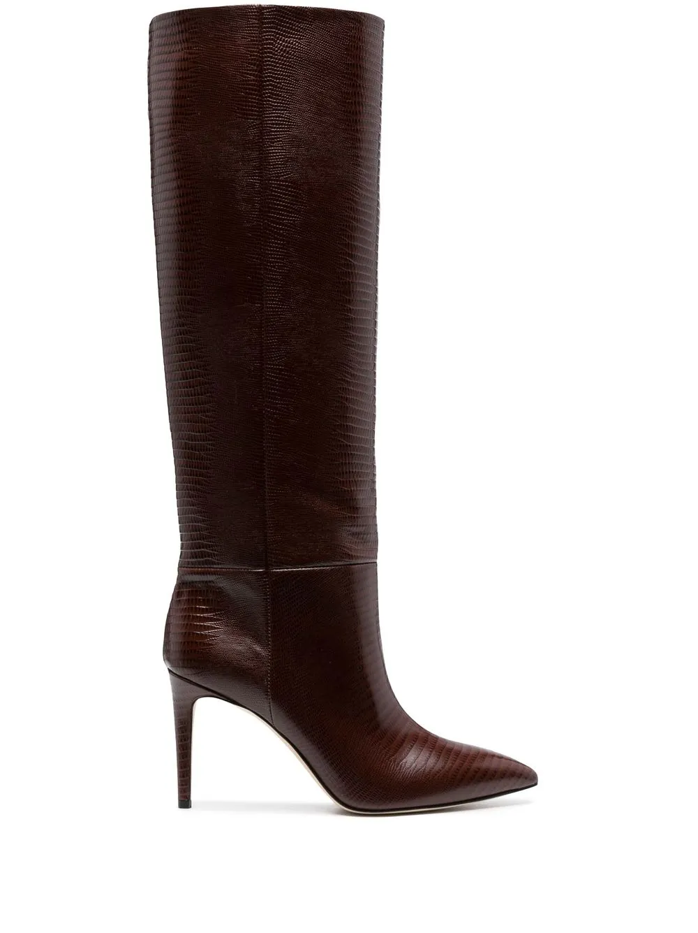 

Paris Texas lizard-effect leather boots - BROWN