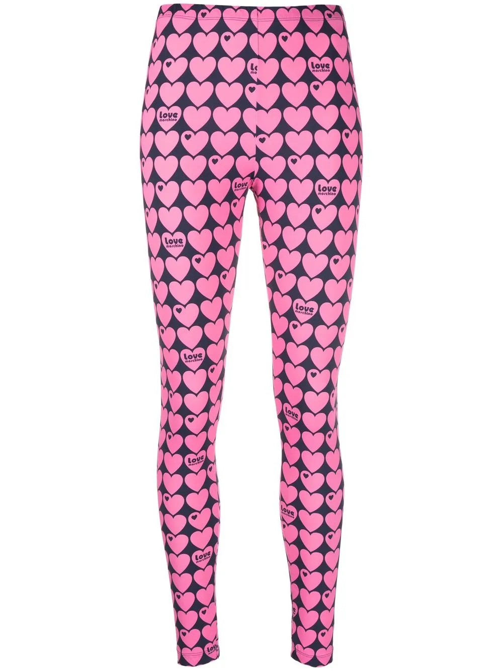 

Love Moschino leggins con estampado de corazón - Azul