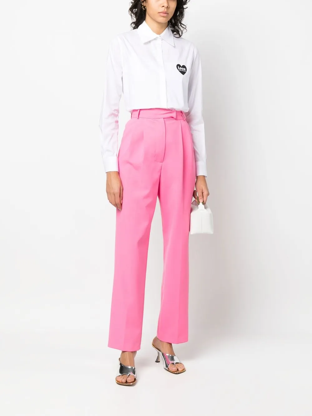 Love Moschino Blouse met logoprint - Wit