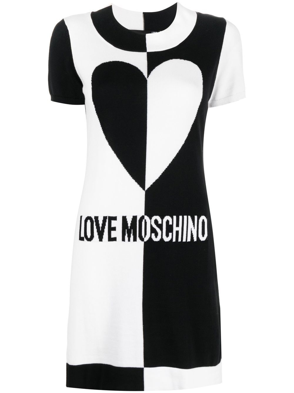 Black and white love heart cheap dress