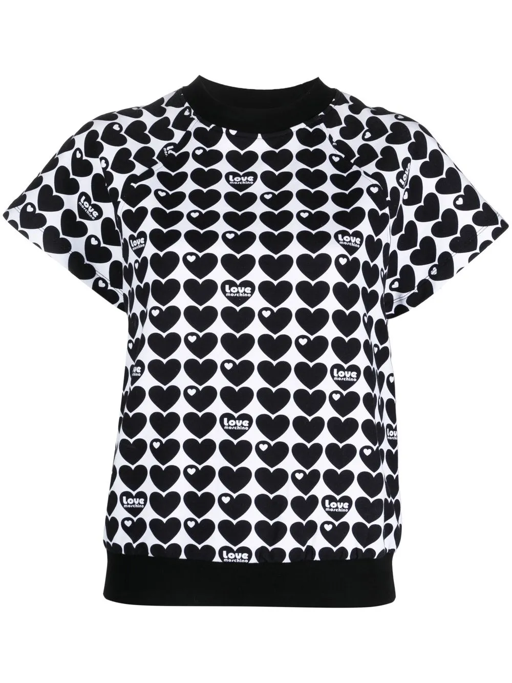 

Love Moschino sudadera con corazones estampados - Blanco