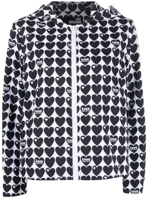 Love Moschino heart-logo print jacket