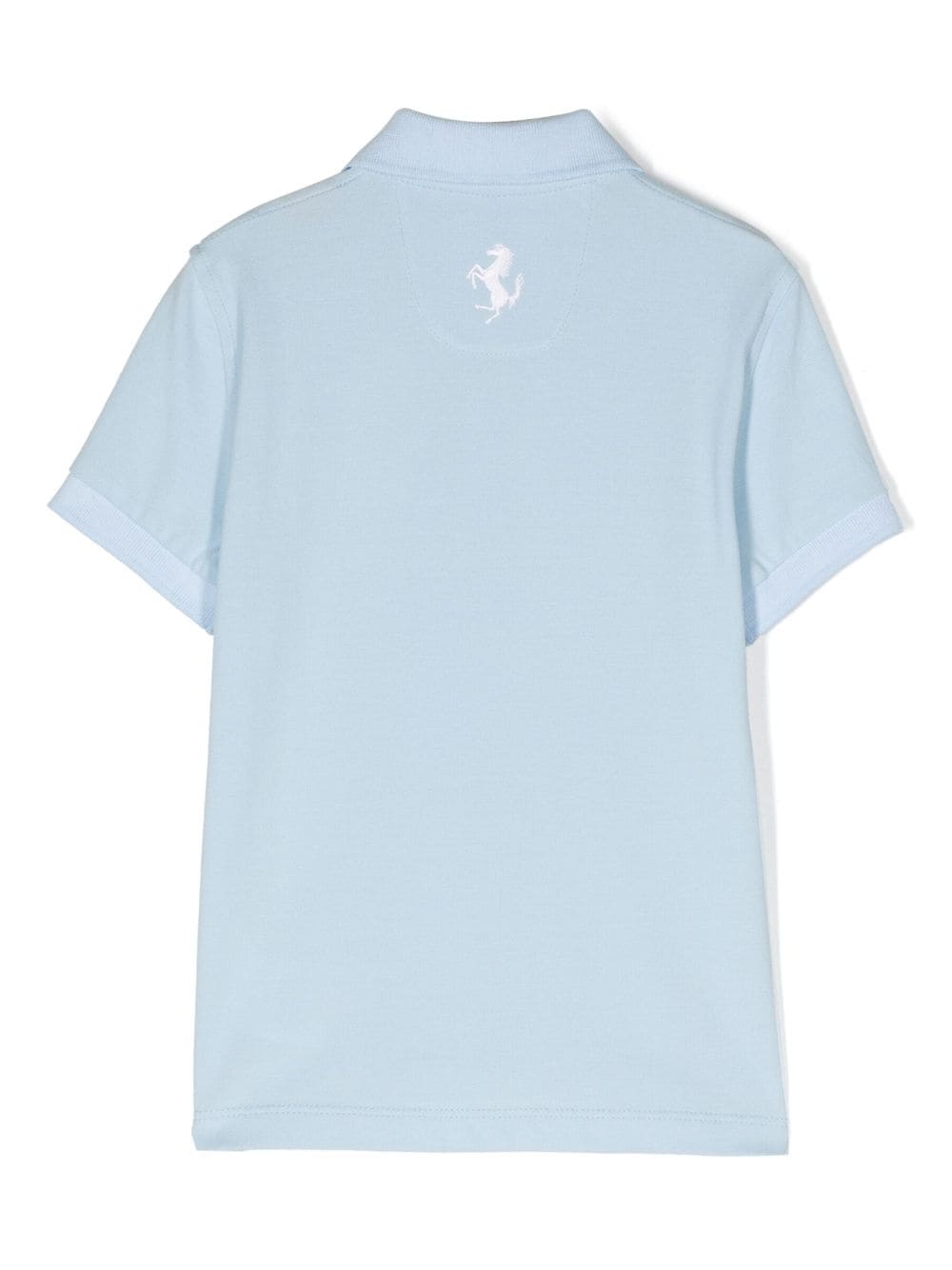 Ferrari Kids Poloshirt met geborduurd logo - Blauw