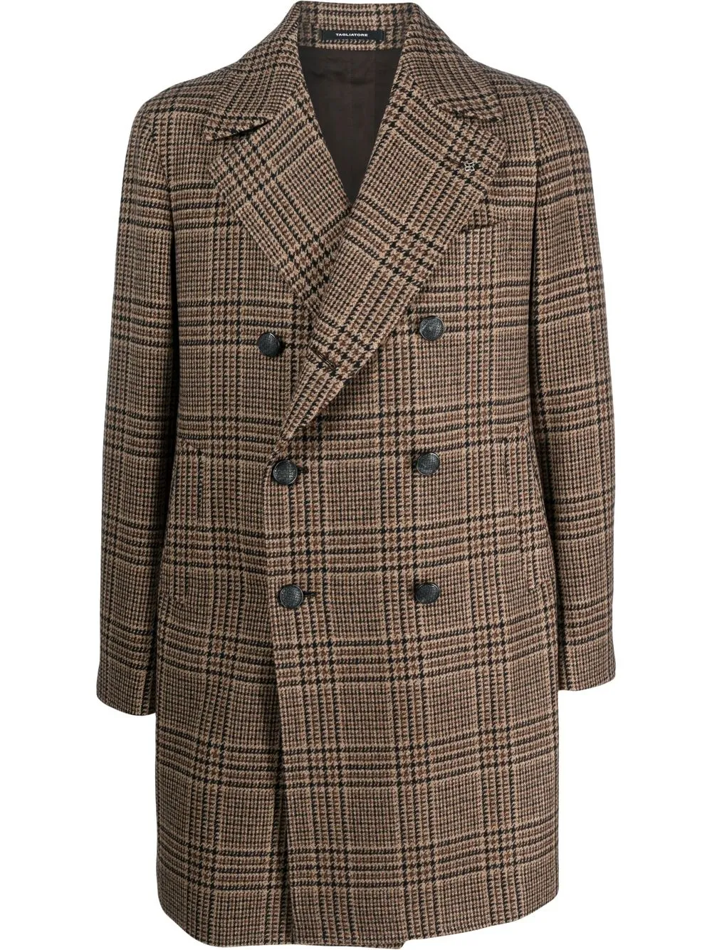 

Tagliatore double-breasted herringbone coat - Neutrals