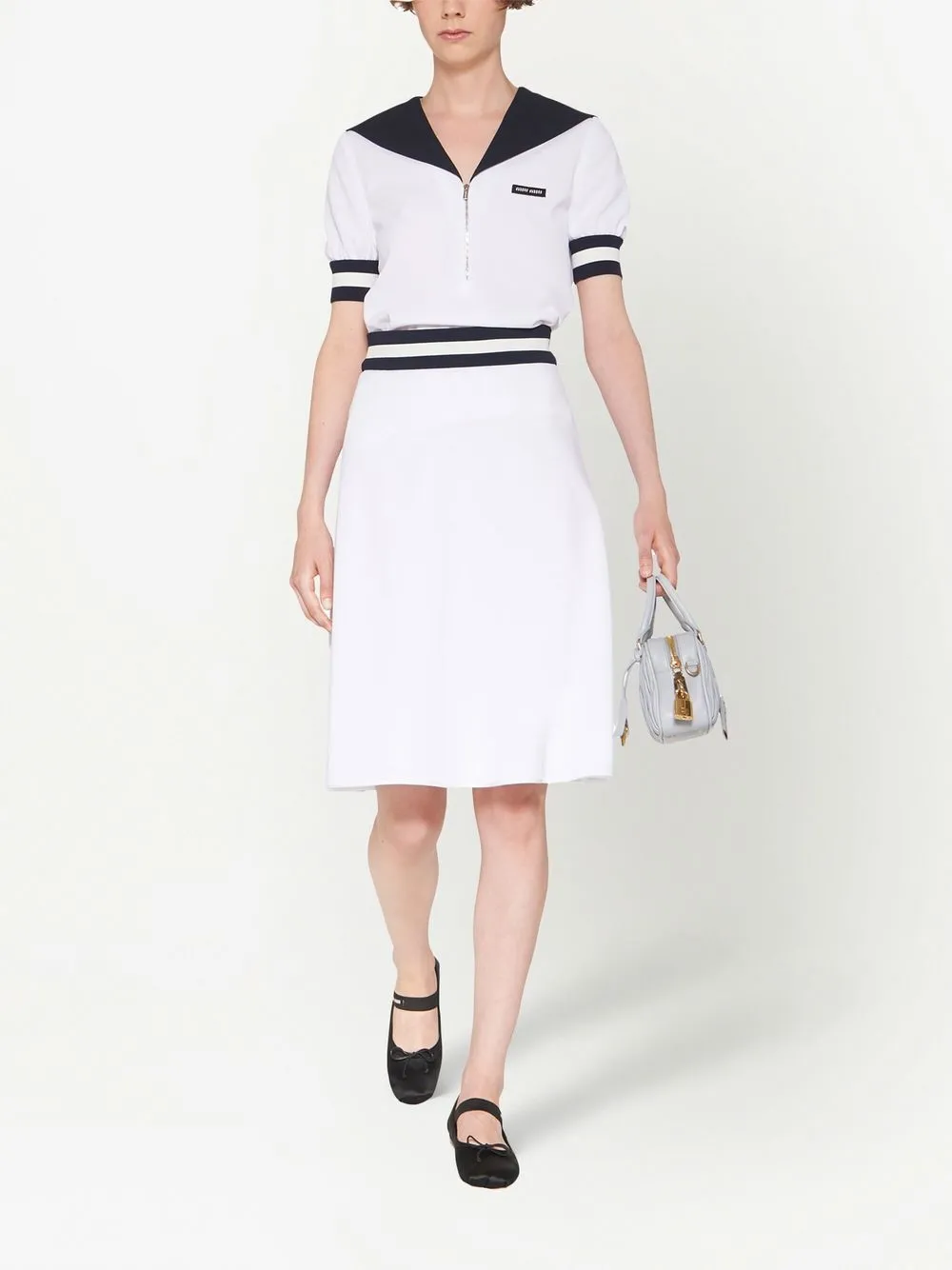 Miu Miu Rok met A-lijn - F0009 WHITE