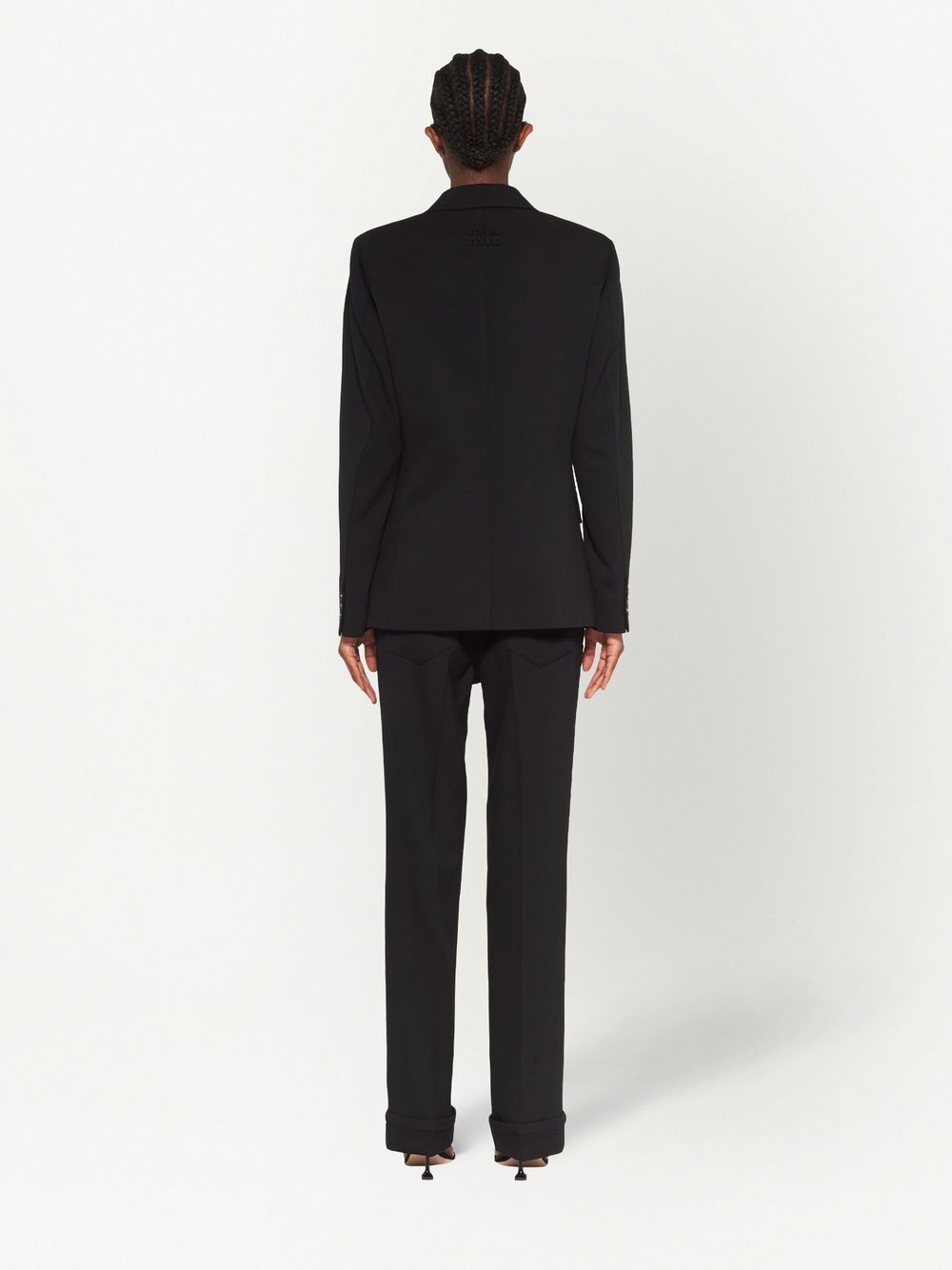 Shop Miu Miu Single-breasted Blazer In Black