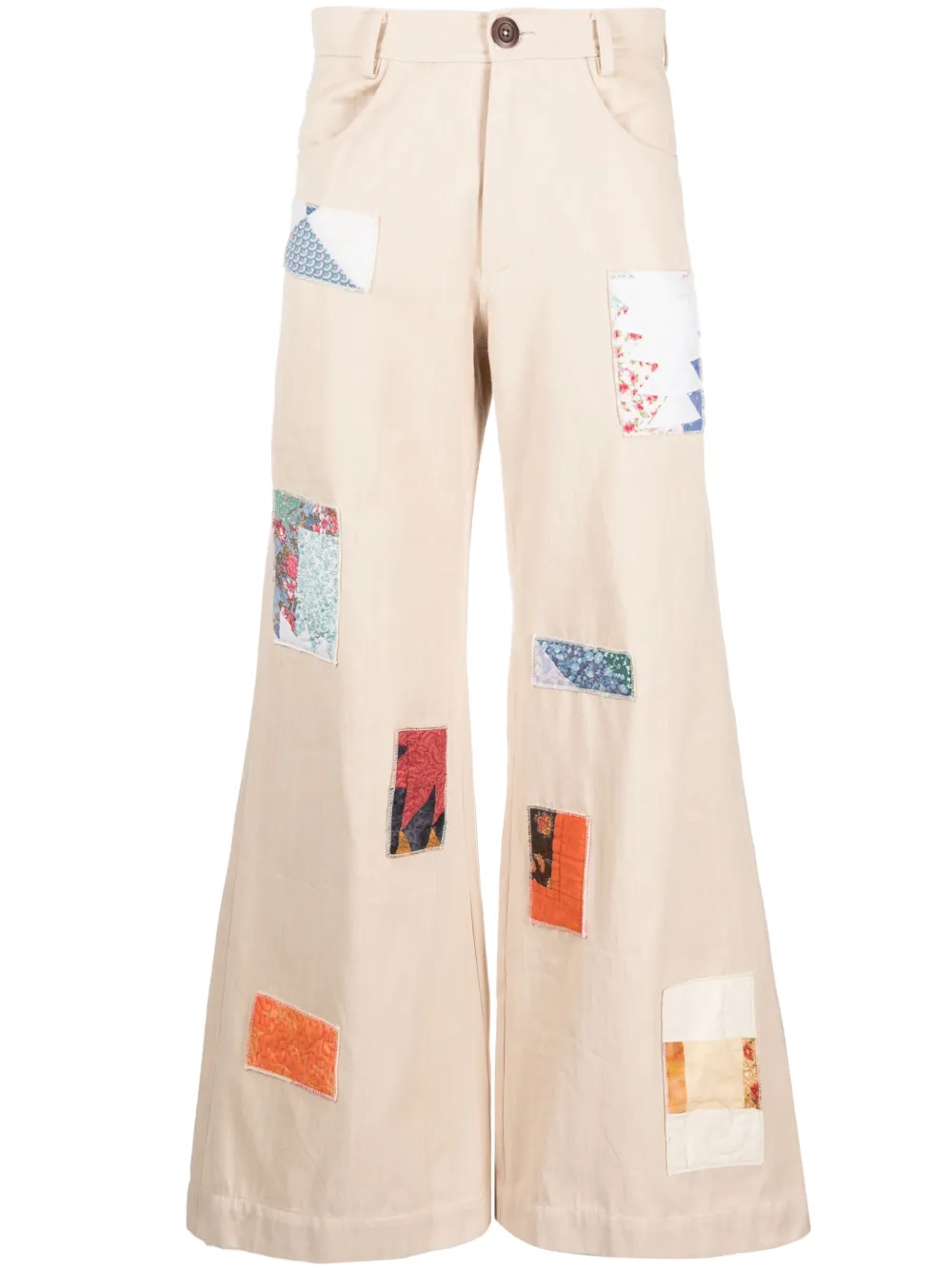 Bethany Williams patchwork wide-leg trousers