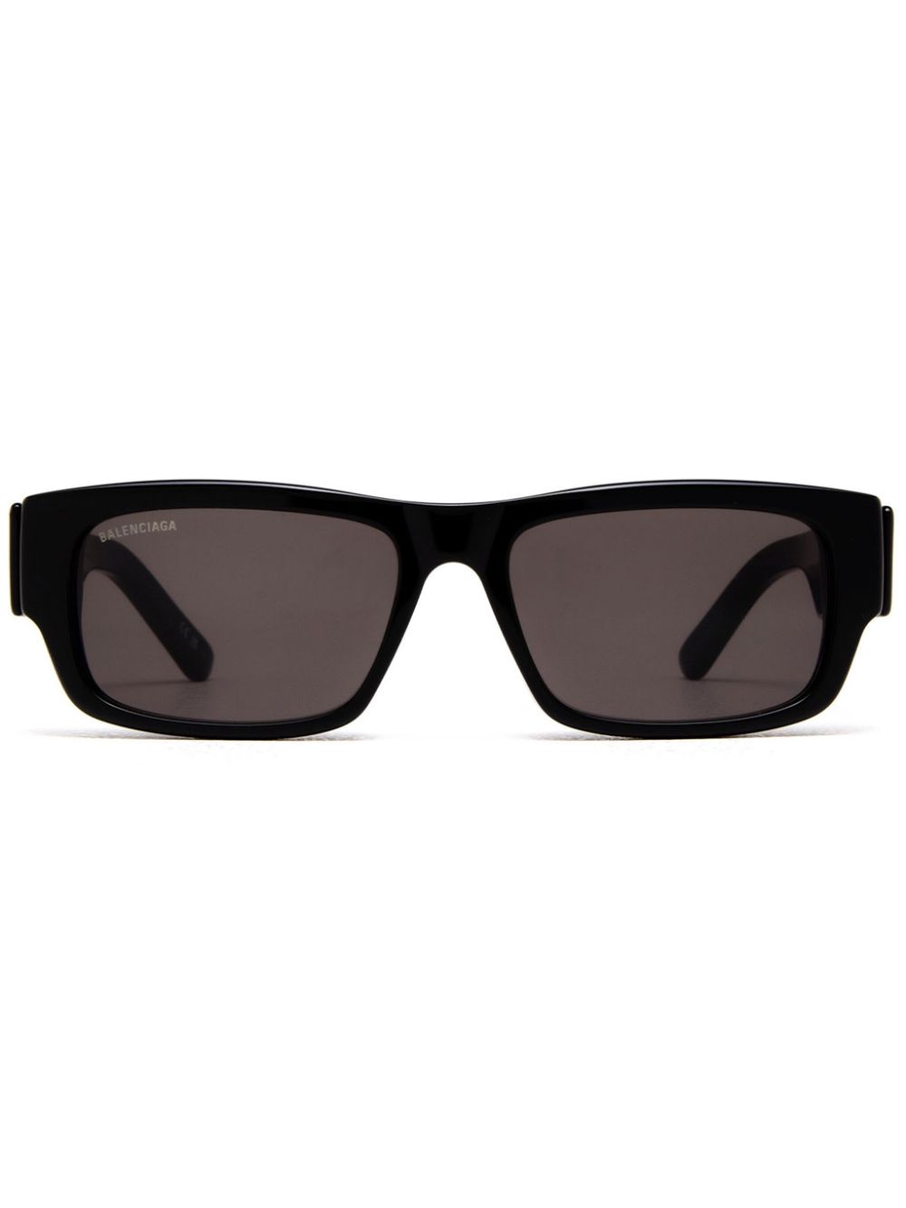 Balenciaga Eyewear logo-arm slim sunglasses - Black