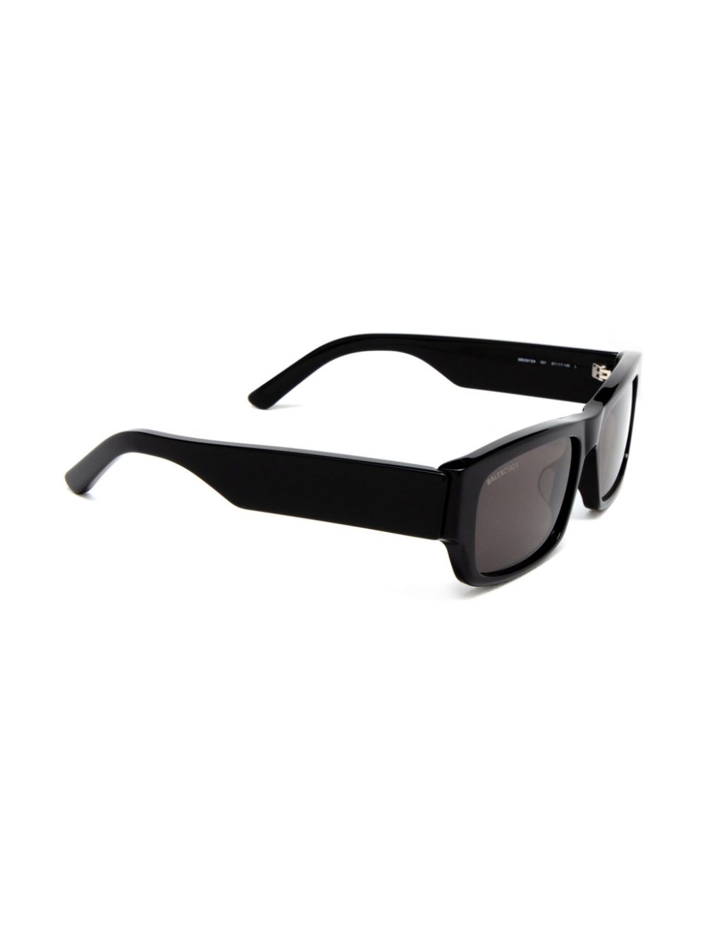 Balenciaga Eyewear logo-arm slim sunglasses - Black