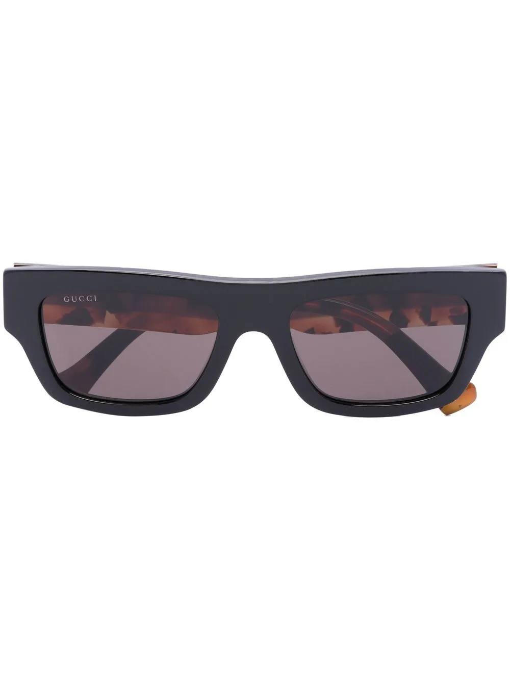 Gucci Square-frame Tinted Sunglasses In 黑色