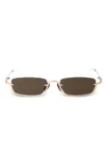 Gucci Eyewear rectangular-frame sunglasses - Gold