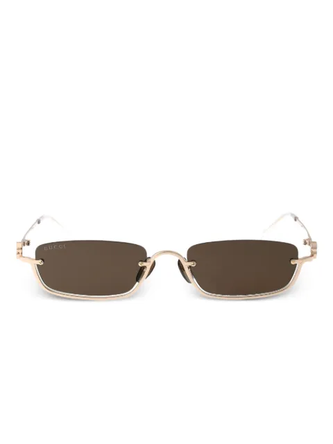 Gucci Eyewear نظارة شمس بإطار مستطيل رفيع