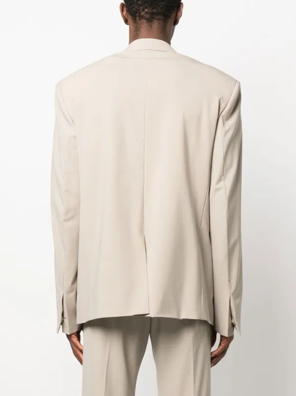 Givenchy Overlap Lapel Oversized Jacket | Grey | FARFETCH