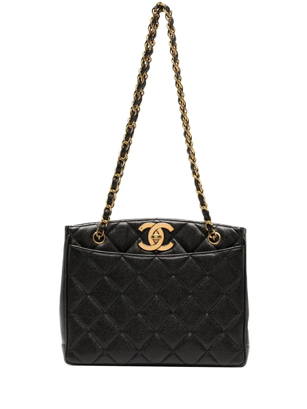 

Chanel Pre-Owned 1997 CC Turn-lock diamond-quilted shoulder bag - Black