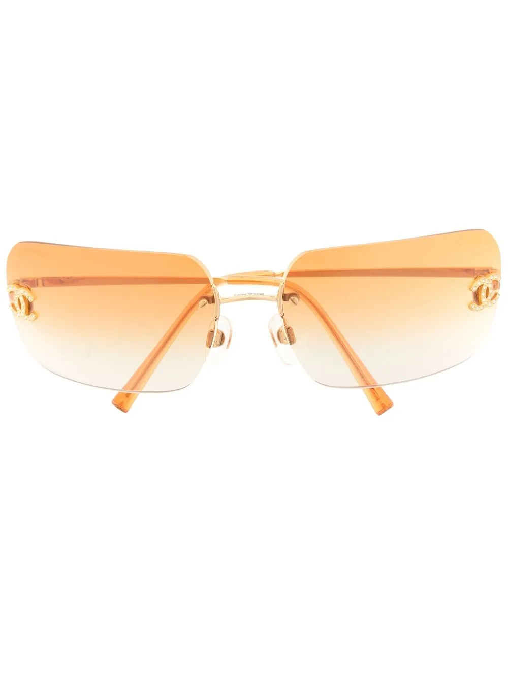 

Chanel Pre-Owned 1990-2000s gradient logo sunglasses - Orange