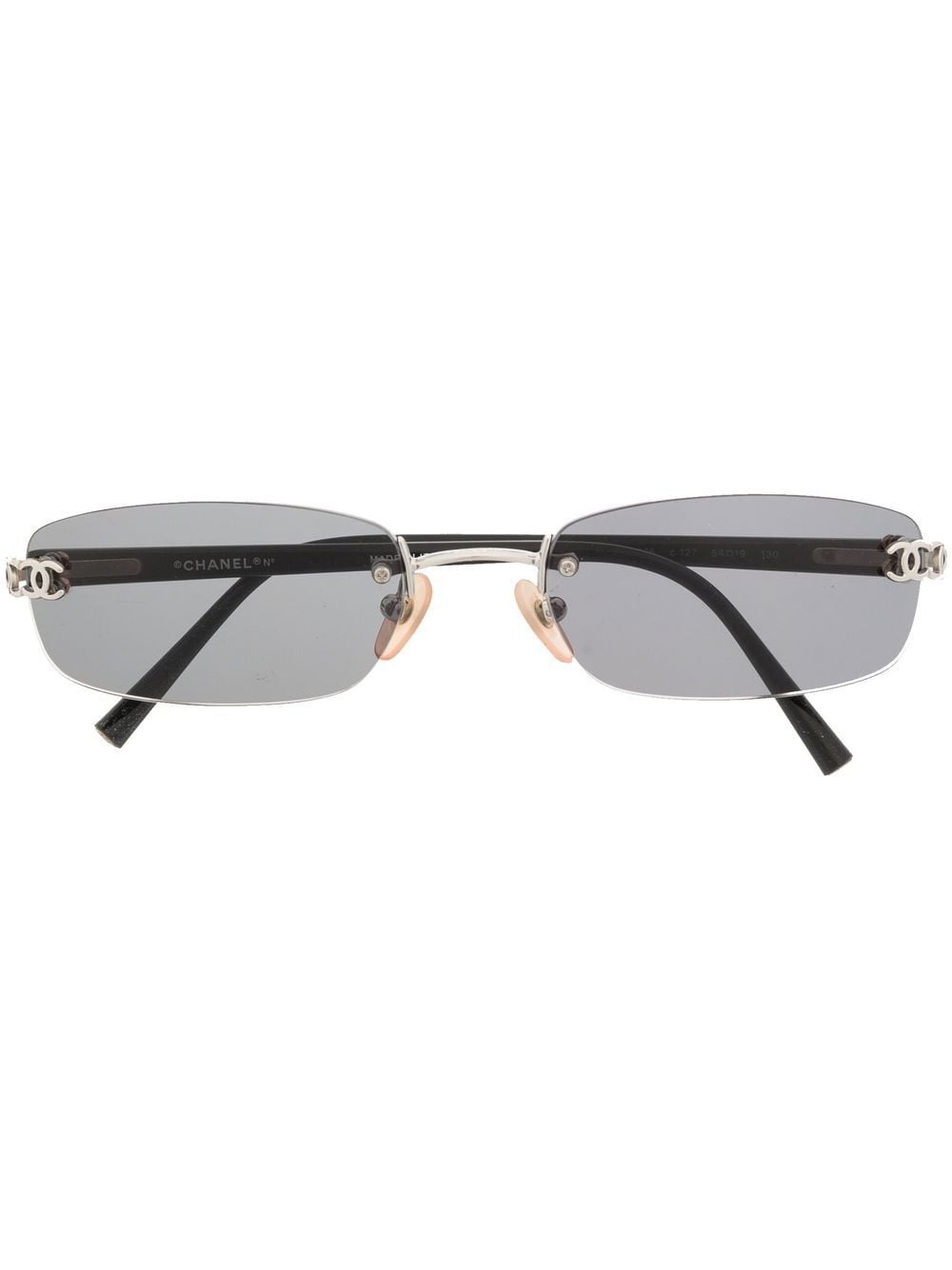 CHANEL Pre-Owned 1990-2000s CC Rimless rectangle-frame Sunglasses