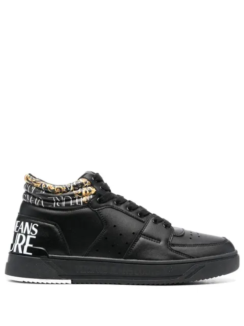 Versace Jeans Couture tenis altos con logo estampado