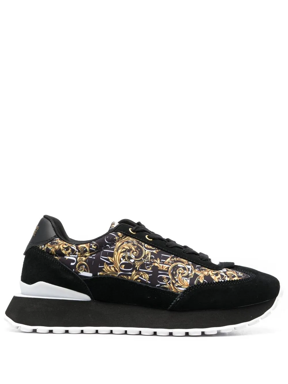 

Versace Jeans Couture baroque-print low-top trainers - Black