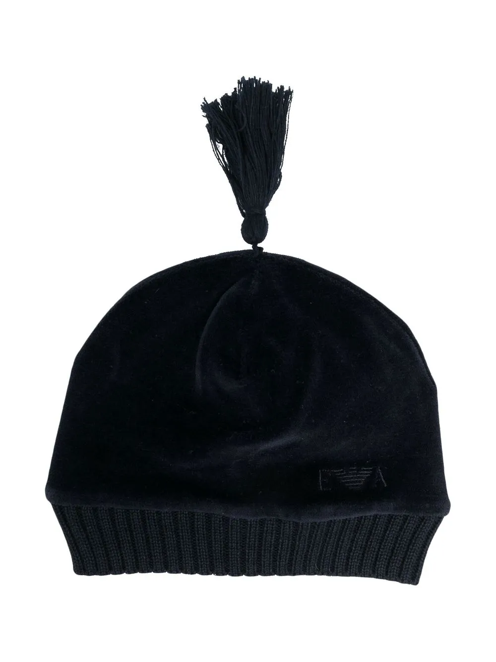 

Emporio Armani Kids tassel-detail velvet hat - Blue