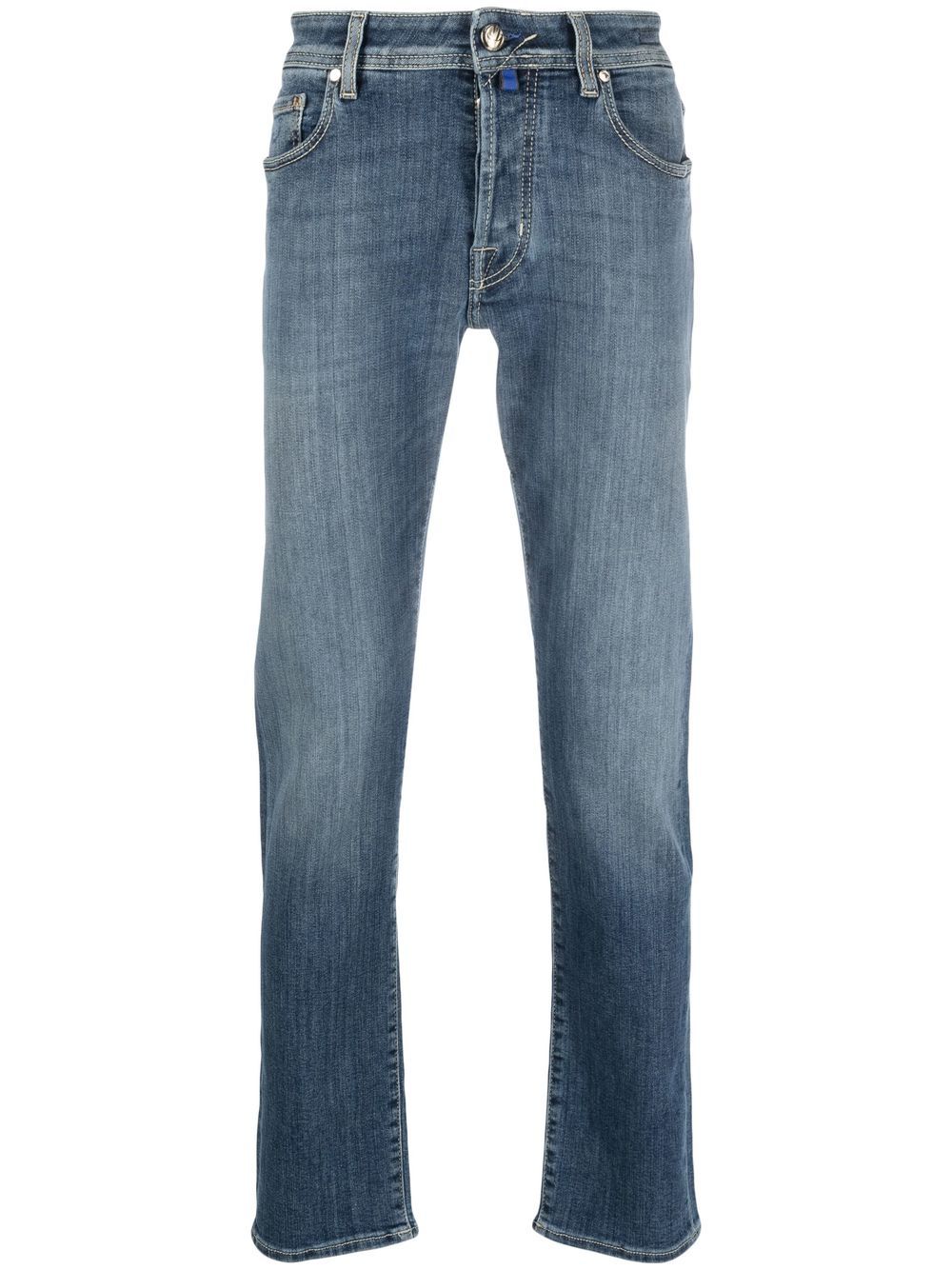 Jacob Cohen Logo-patch Slim-fit Jeans In Blue